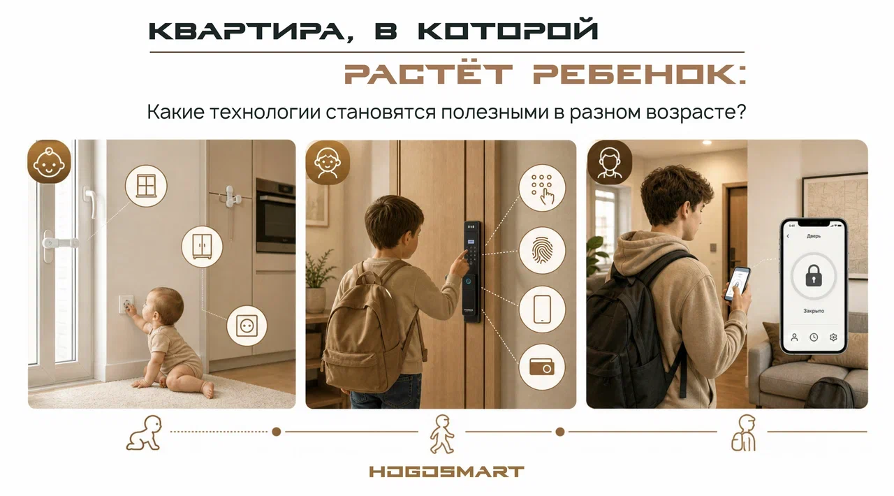 Квартира, в которой растёт ребёнок : какие технологии становятся полезными в разном возрасте